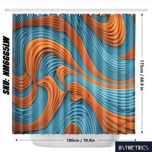 New Asymetrics Fusion Shower Curtain